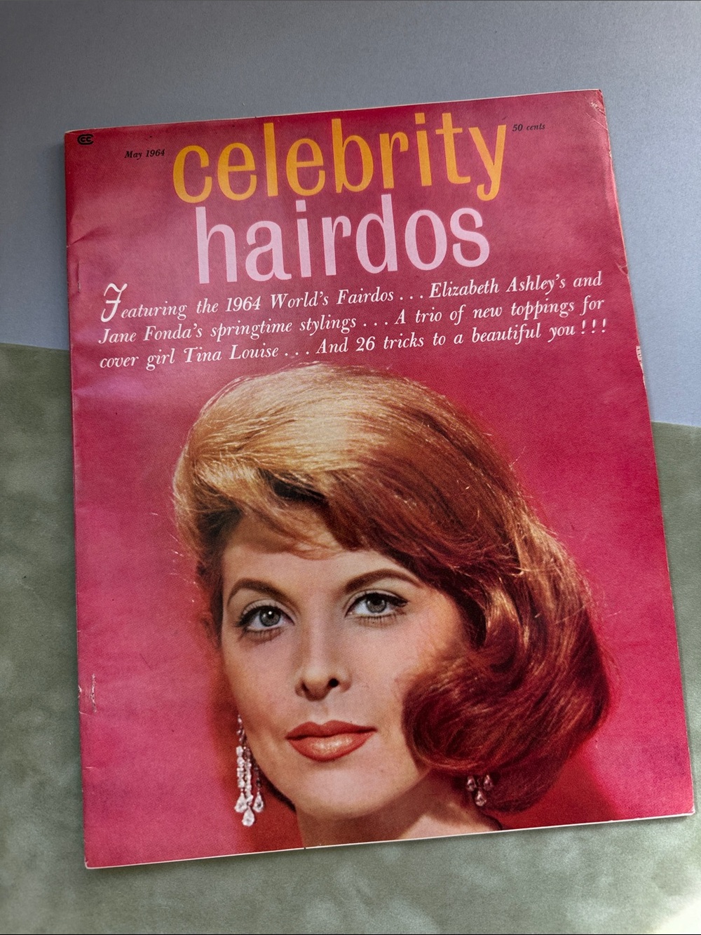 Celebrity Hairdos Vintage Magazine - Pink Cover May 1964